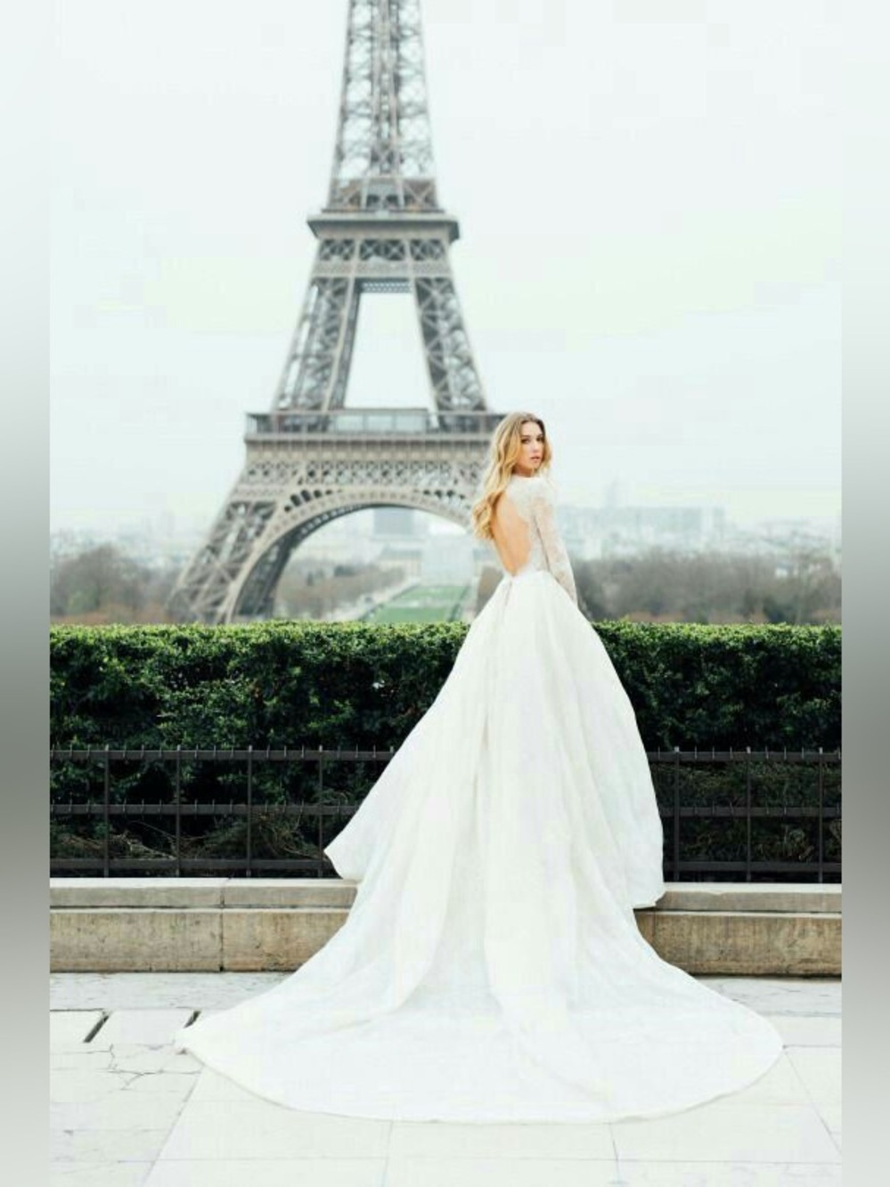 MONIQUE LHULLIER | Winslet | 2017 | Lace Wedding Dress A-Line Gown Long Sleeves